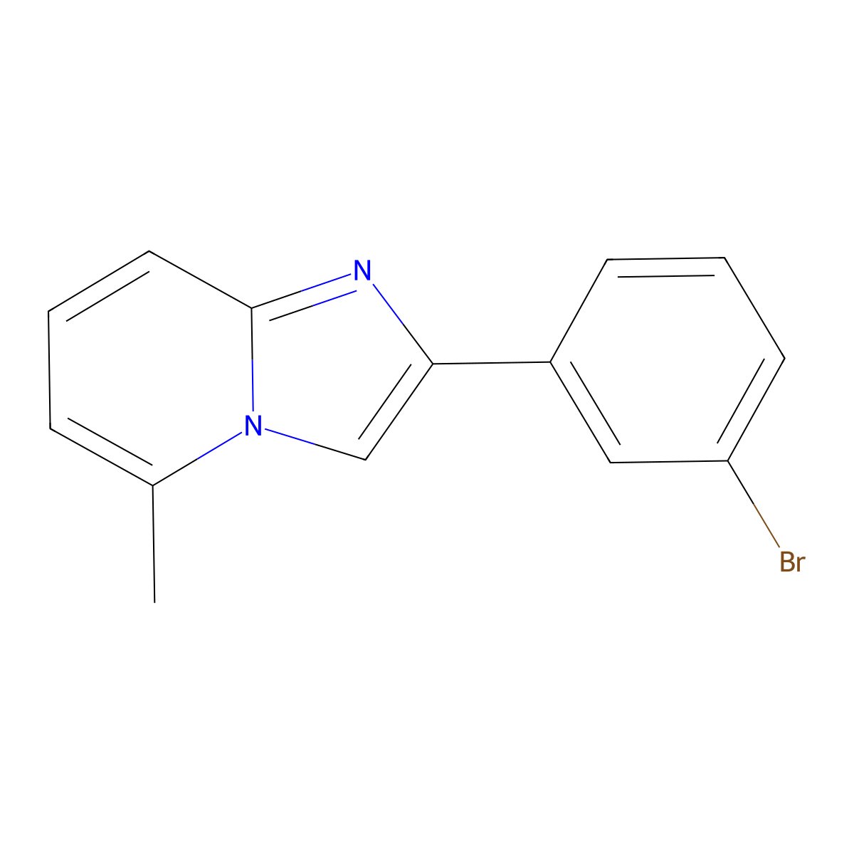 2-(3-Bromophenyl)-5-methylimidazo[1,2-a]pyridine molecular structure, CAS 1055025-30-3