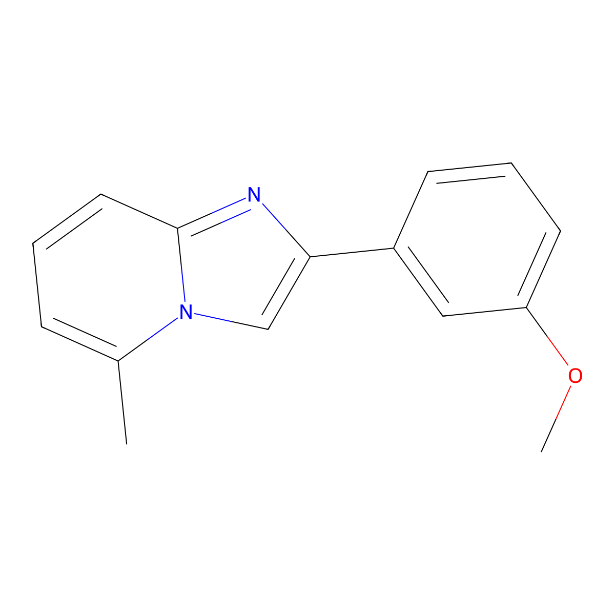 2-(3-Methoxyphenyl)-5-methylimidazo[1,2-a]pyridine molecular structure, CAS 1055025-35-8