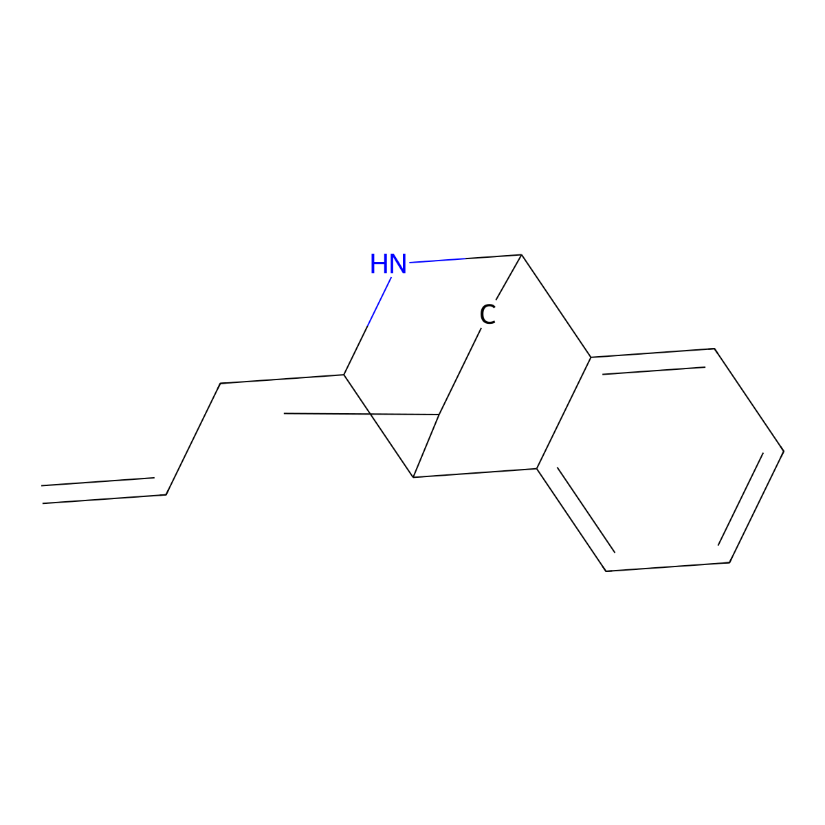 9-Allyl-3-methyl-1,2,3,4-tetrahydro-1,4-(epiminomethano)naphthalene molecular structure, CAS 1055027-32-1