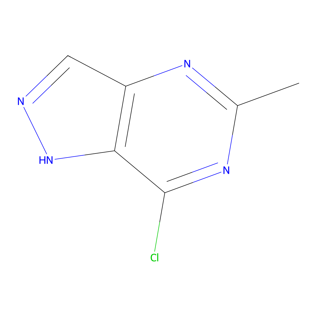 7-Chloro-5-methyl-1H-pyrazolo[4,3-d]pyrimidine molecular structure, CAS 1055057-37-8