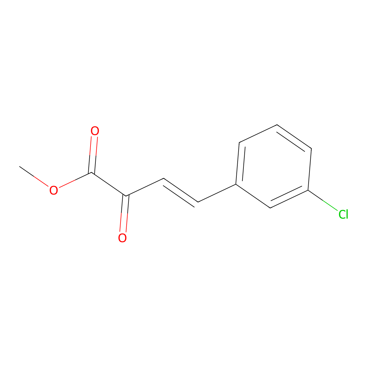 Methyl 4-(3-chlorophenyl)-2-oxobut-3-enoate molecular structure, CAS 105507-59-3