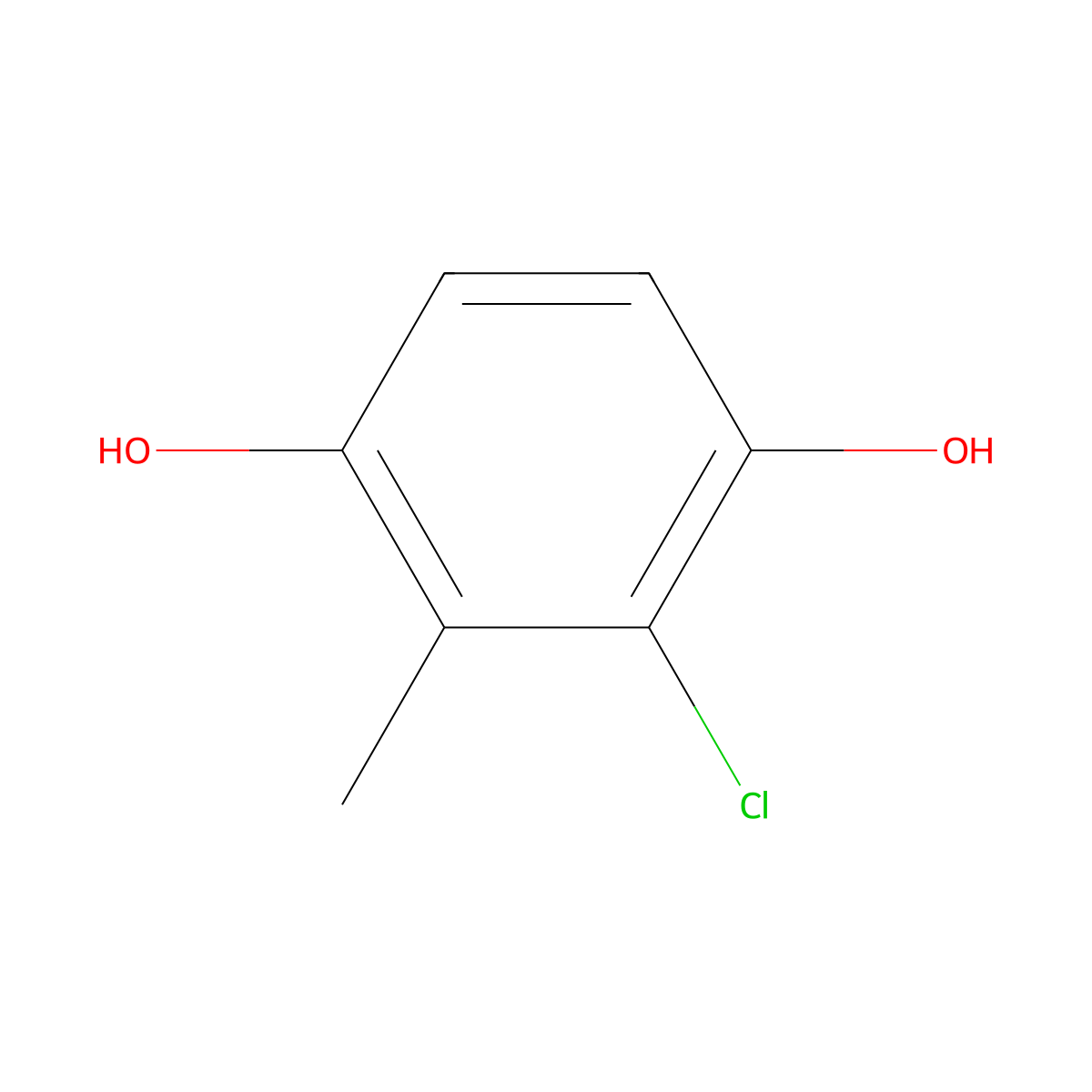 2-Chloro-3-methylbenzene-1,4-diol molecular structure, CAS 10551-38-9