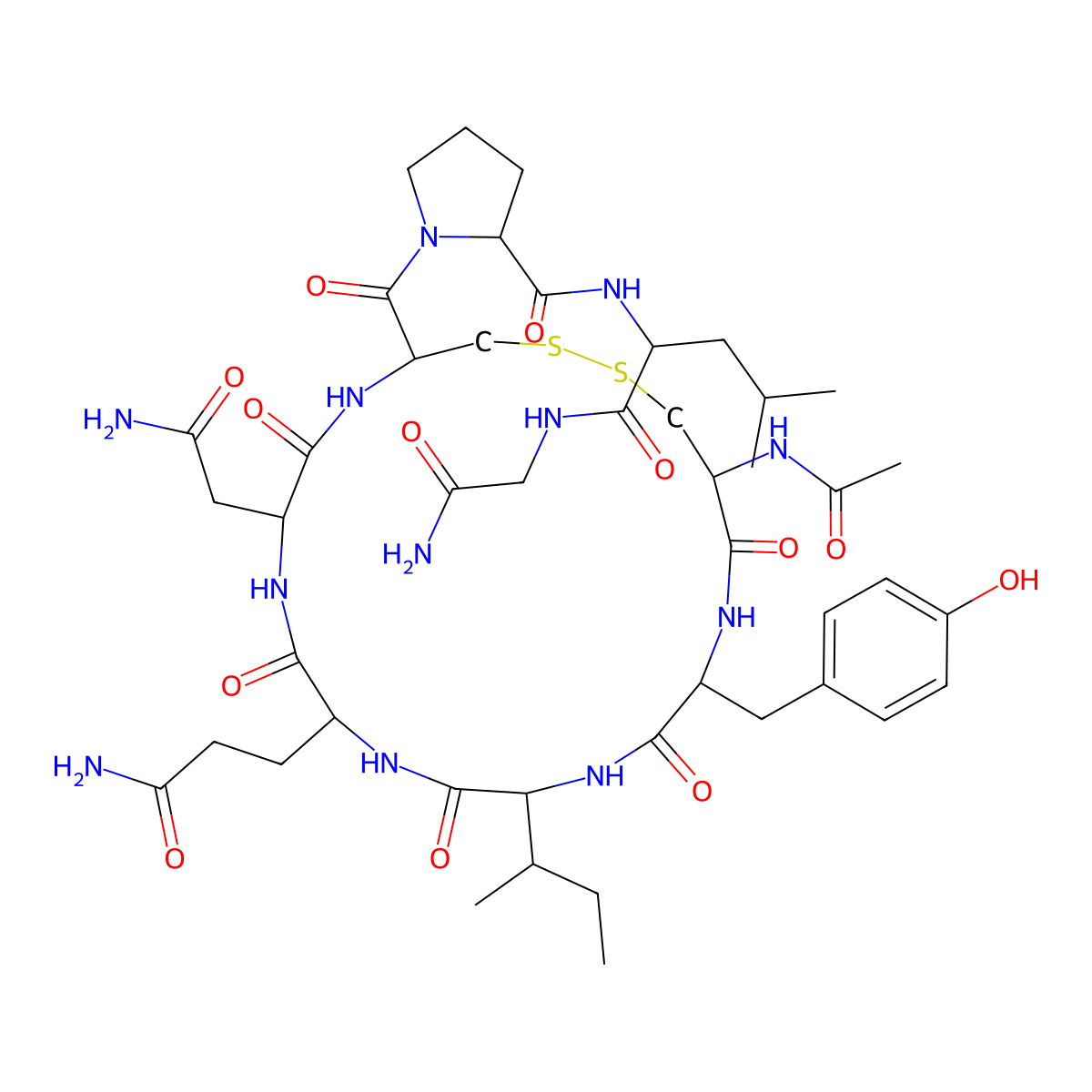 N-Acetyloxytocin molecular structure, CAS 10551-48-1