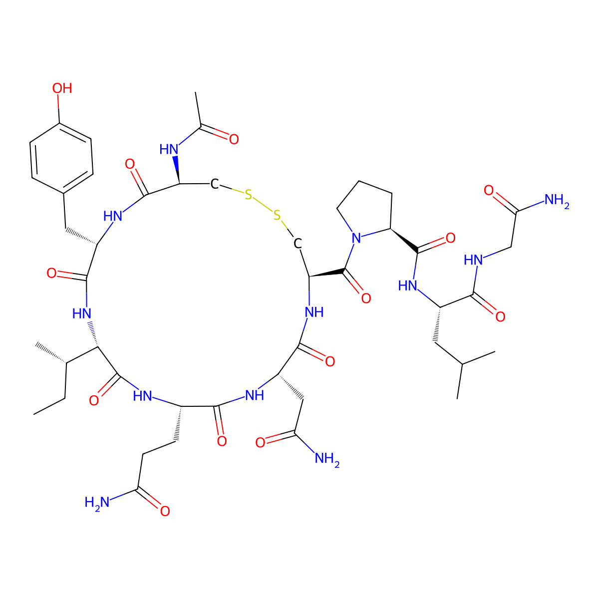 N-Acetyloxytocin molecular structure, CAS 10551-48-1
