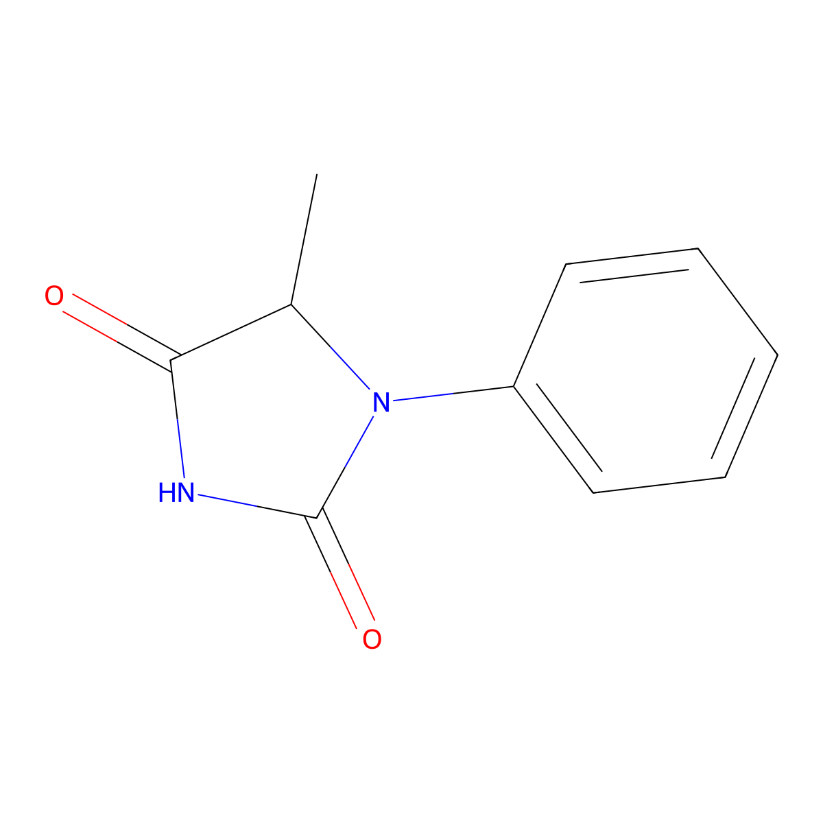 5-Methyl-1-phenylimidazolidine-2,4-dione molecular structure, CAS 105510-41-6