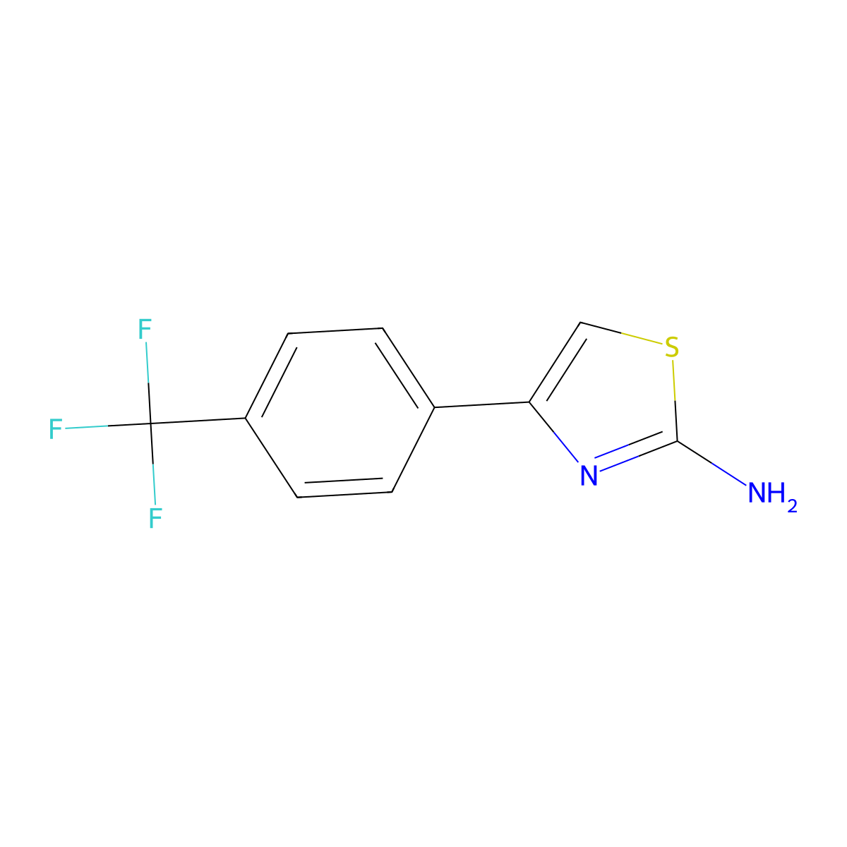 4-(4-(Trifluoromethyl)phenyl)-1,3-thiazol-2-amine molecular structure, CAS 105512-79-6