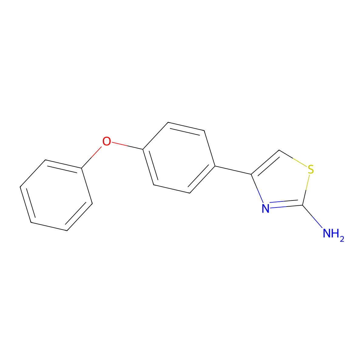 4-(4-Phenoxy-phenyl)-thiazol-2-ylamine molecular structure, CAS 105512-82-1