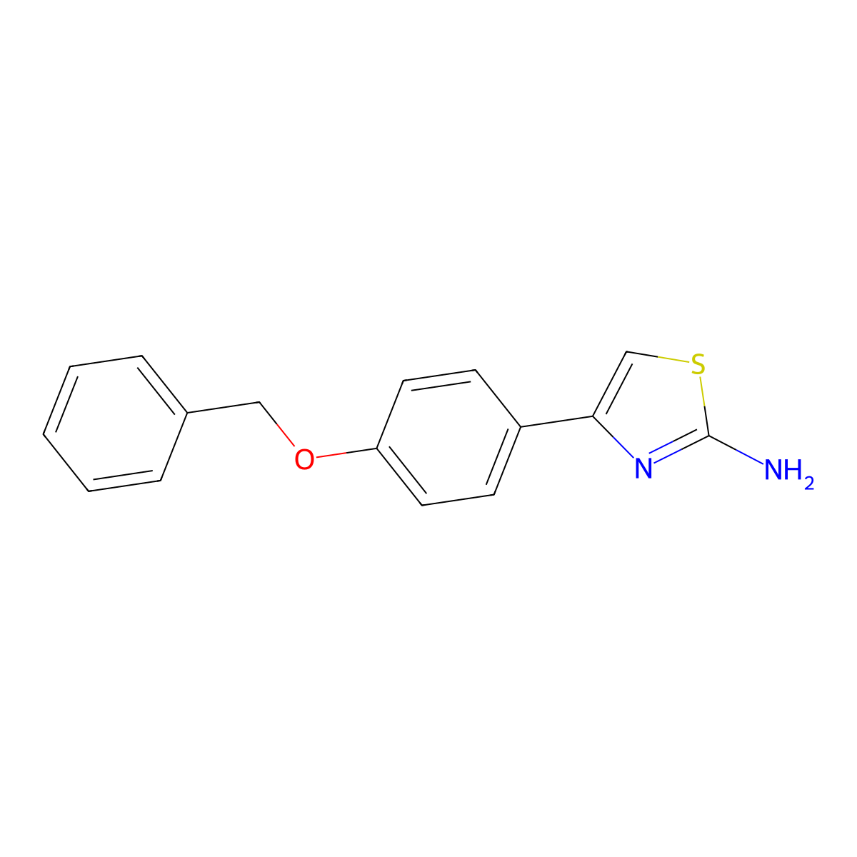 4-(4-(Phenylmethoxy)phenyl)-2-thiazolamine molecular structure, CAS 105512-83-2