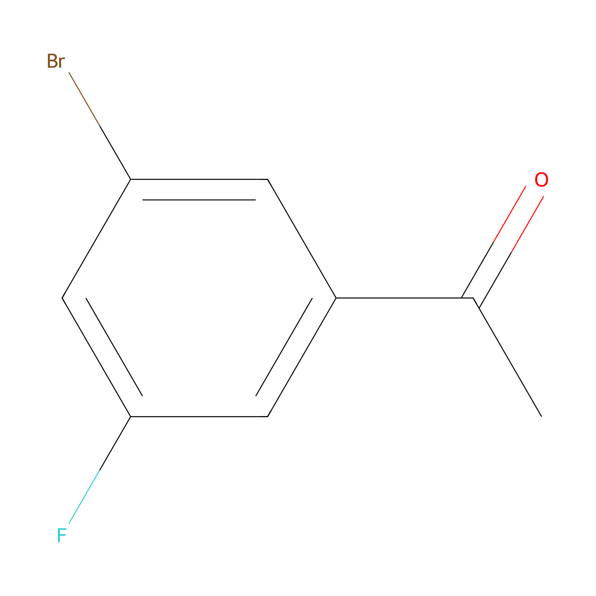 1-(3-Bromo-5-fluorophenyl)ethan-1-one molecular structure, CAS 105515-20-6