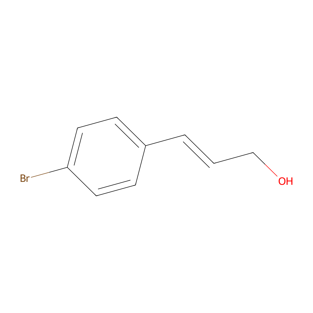 (2E)-3-(4-bromophenyl)prop-2-en-1-ol molecular structure, CAS 105515-33-1