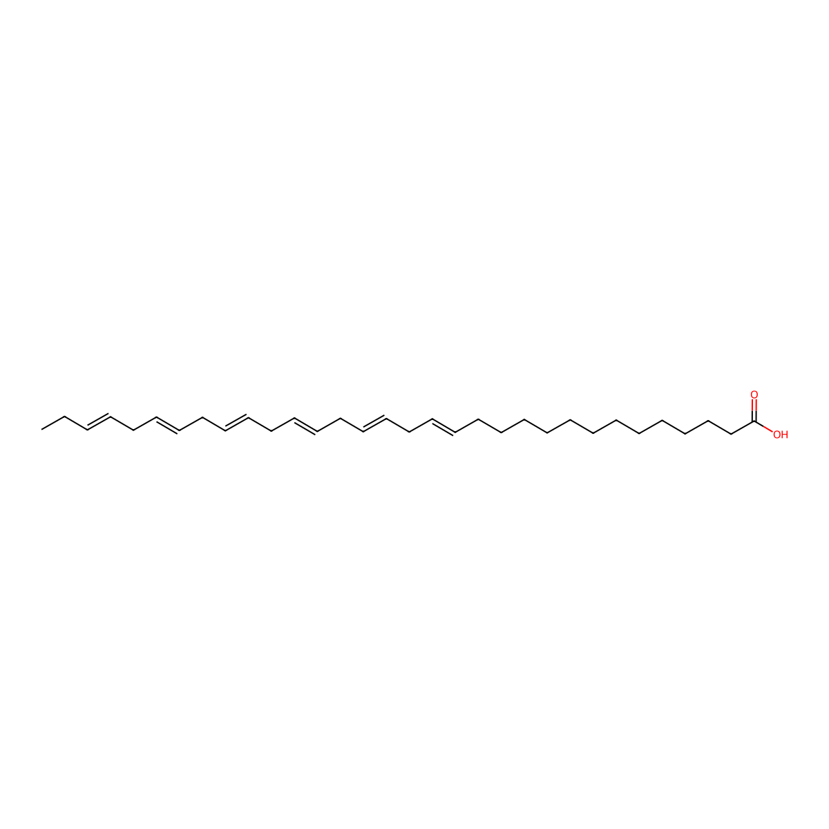 Dotriaconta-14,17,20,23,26,29-hexaenoic acid molecular structure, CAS 105517-82-6