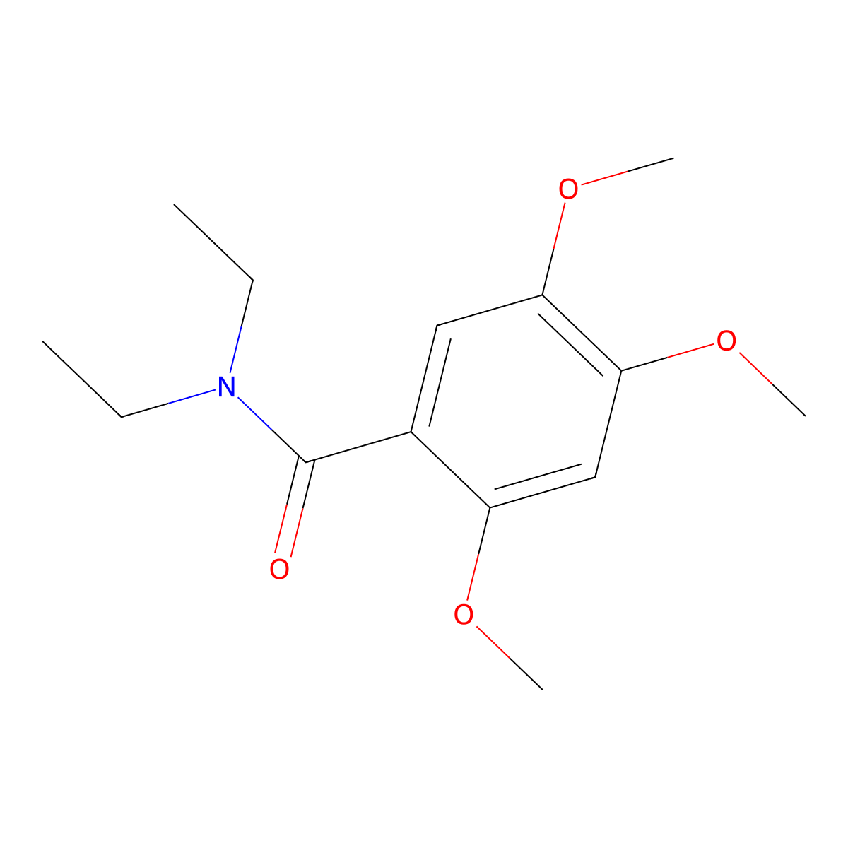N,N-diethyl-2,4,5-trimethoxybenzamide molecular structure, CAS 105518-12-5