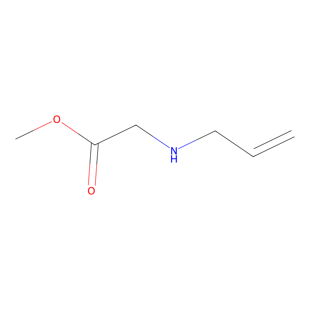 Methyl 2-[(prop-2-en-1-yl)amino]acetate molecular structure, CAS 10552-80-4