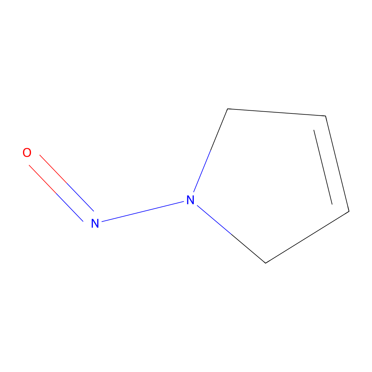 3-Pyrroline, N-nitroso- molecular structure, CAS 10552-94-0