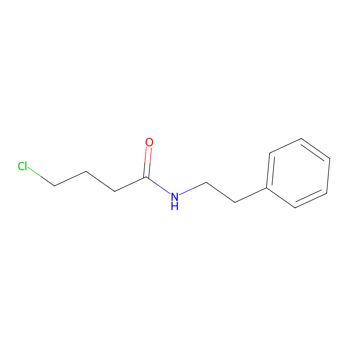 4-chloro-N-(2-phenylethyl)butanamide molecular structure, CAS 105522-45-0