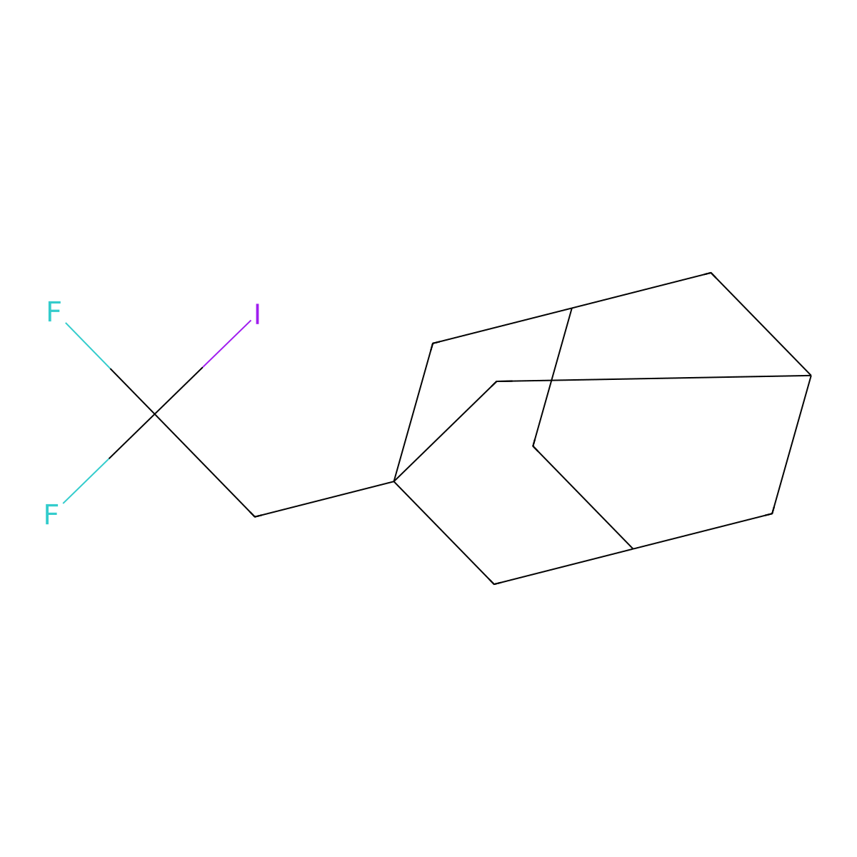 1-(2,2-Difluoro-2-iodoethyl)adamantane molecular structure, CAS 1055223-62-5