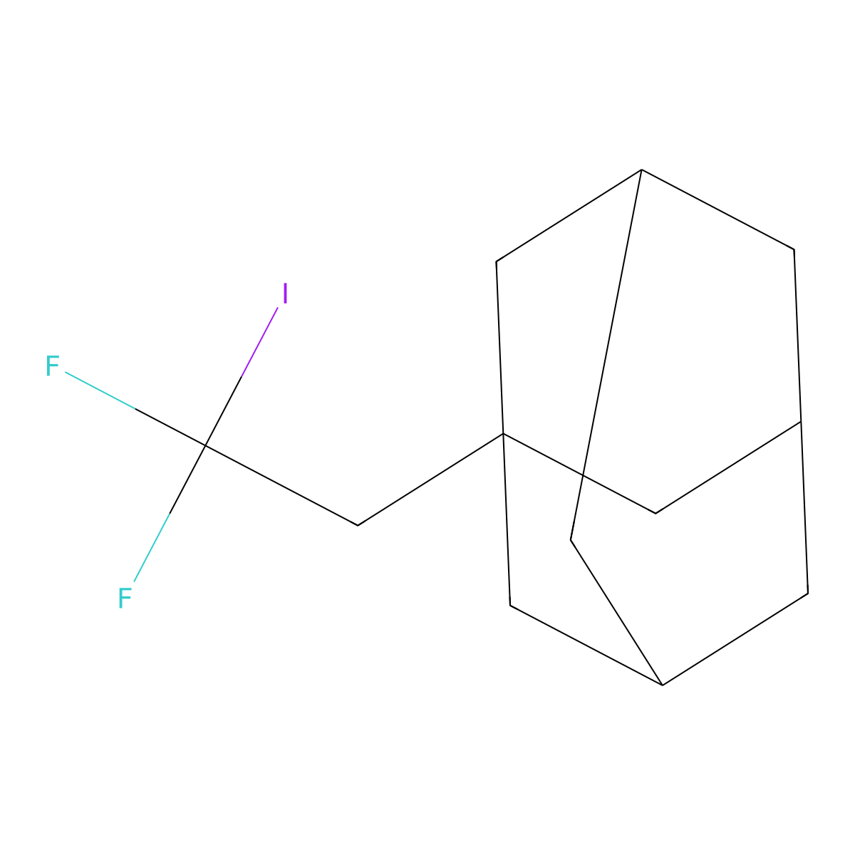 1-(2,2-Difluoro-2-iodoethyl)adamantane molecular structure, CAS 1055223-62-5