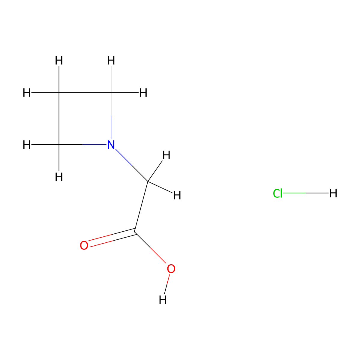 2-(Azetidin-1-yl)acetic acid hydrochloride molecular structure, CAS 1055268-75-1