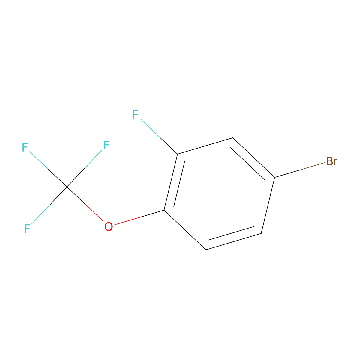 4-Bromo-2-fluoro-1-(trifluoromethoxy)benzene molecular structure, CAS 105529-58-6