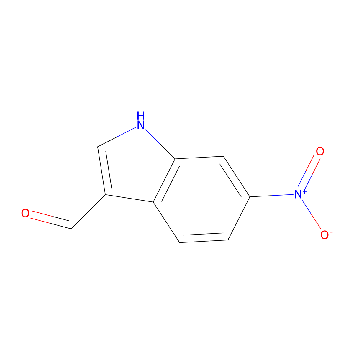 6-nitro-1H-indole-3-carbaldehyde molecular structure, CAS 10553-13-6