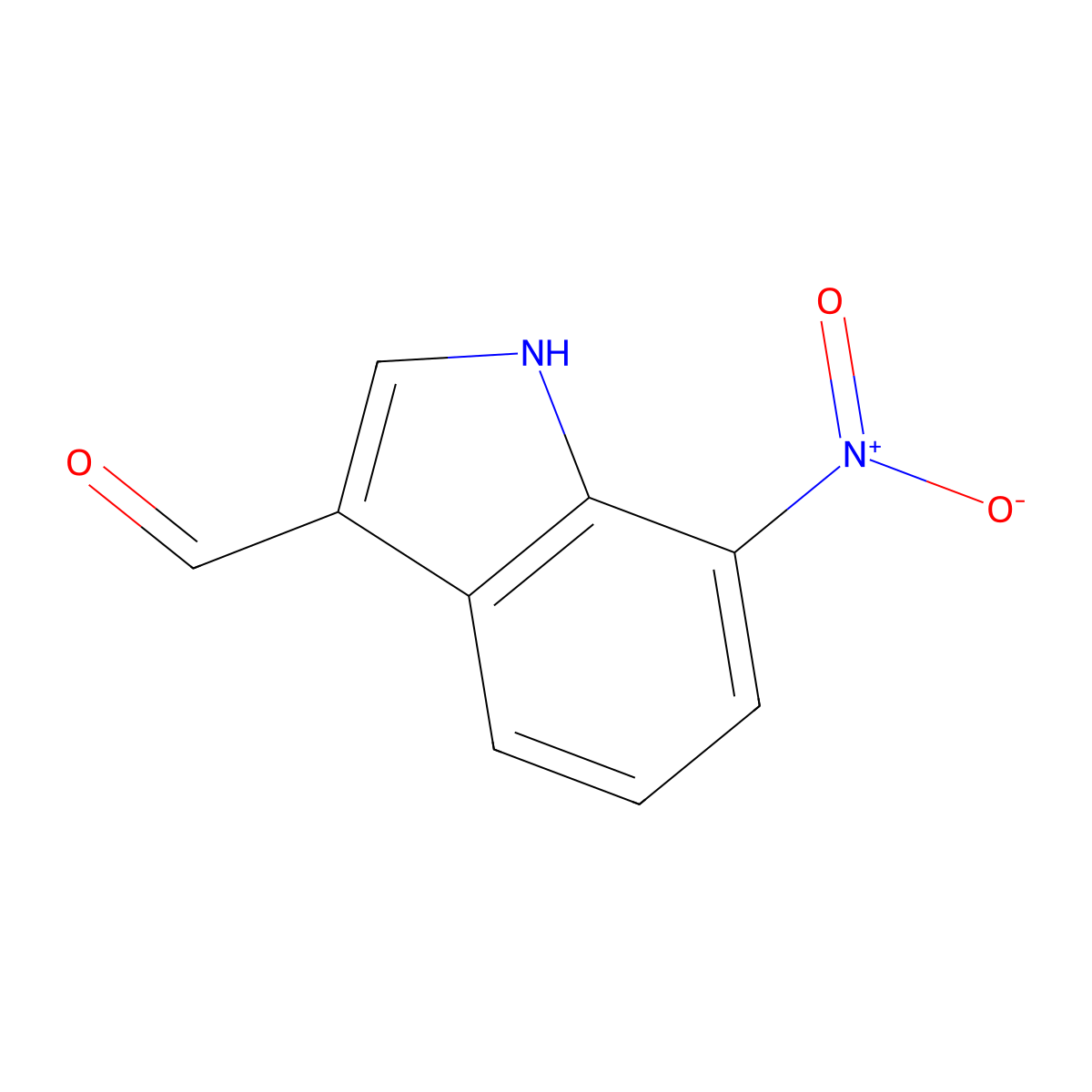 7-nitro-1H-indole-3-carbaldehyde molecular structure, CAS 10553-14-7