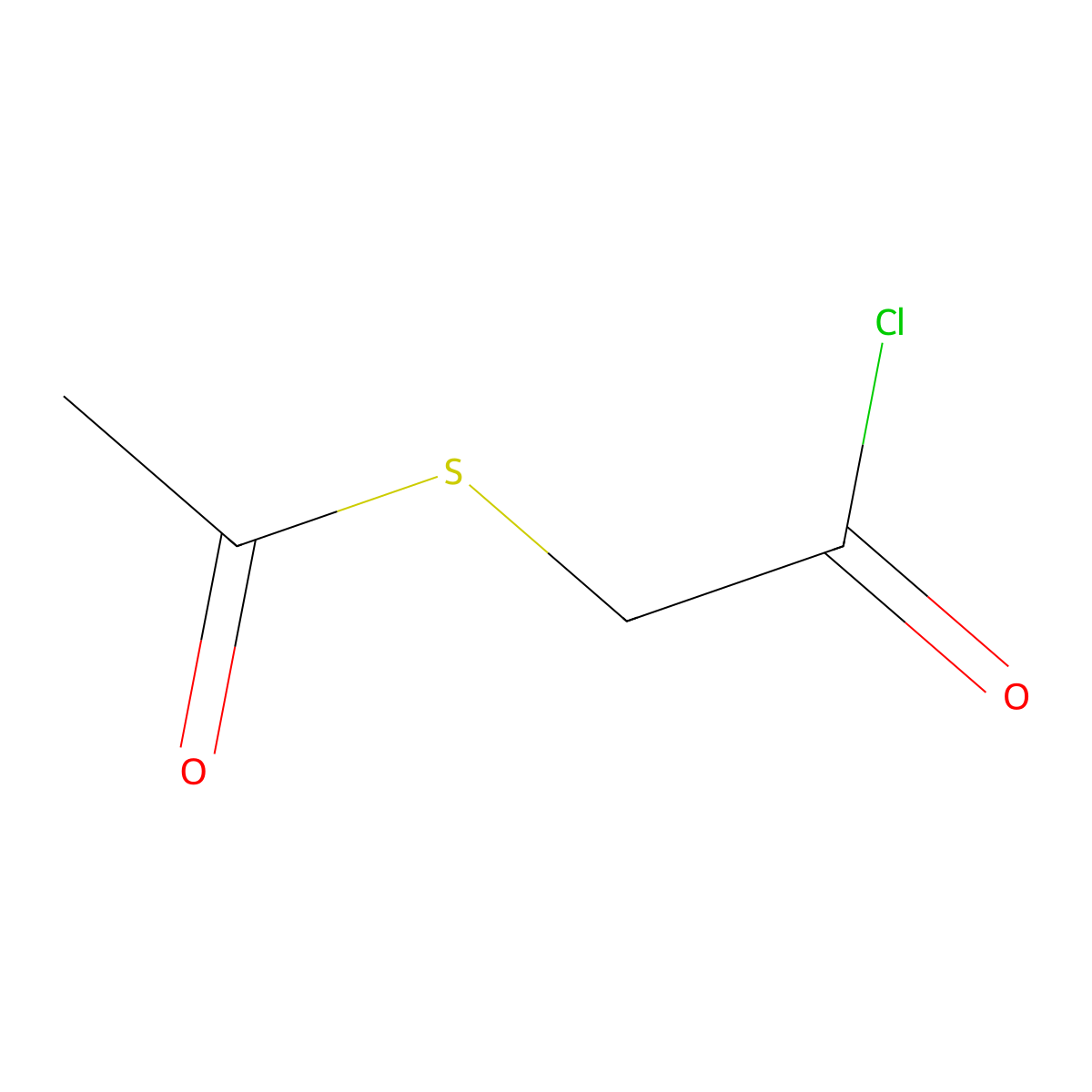 Ethanethioic acid, S-(2-chloro-2-oxoethyl) ester molecular structure, CAS 10553-78-3