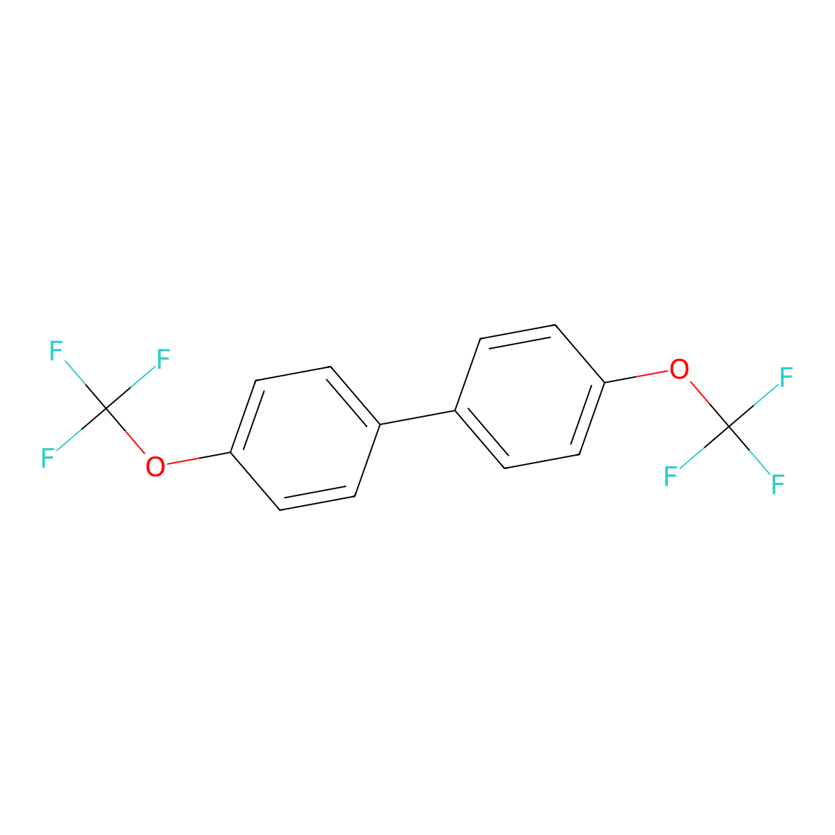 4,4'-Bis(trifluoromethoxy)-1,1'-biphenyl molecular structure, CAS 105530-35-6