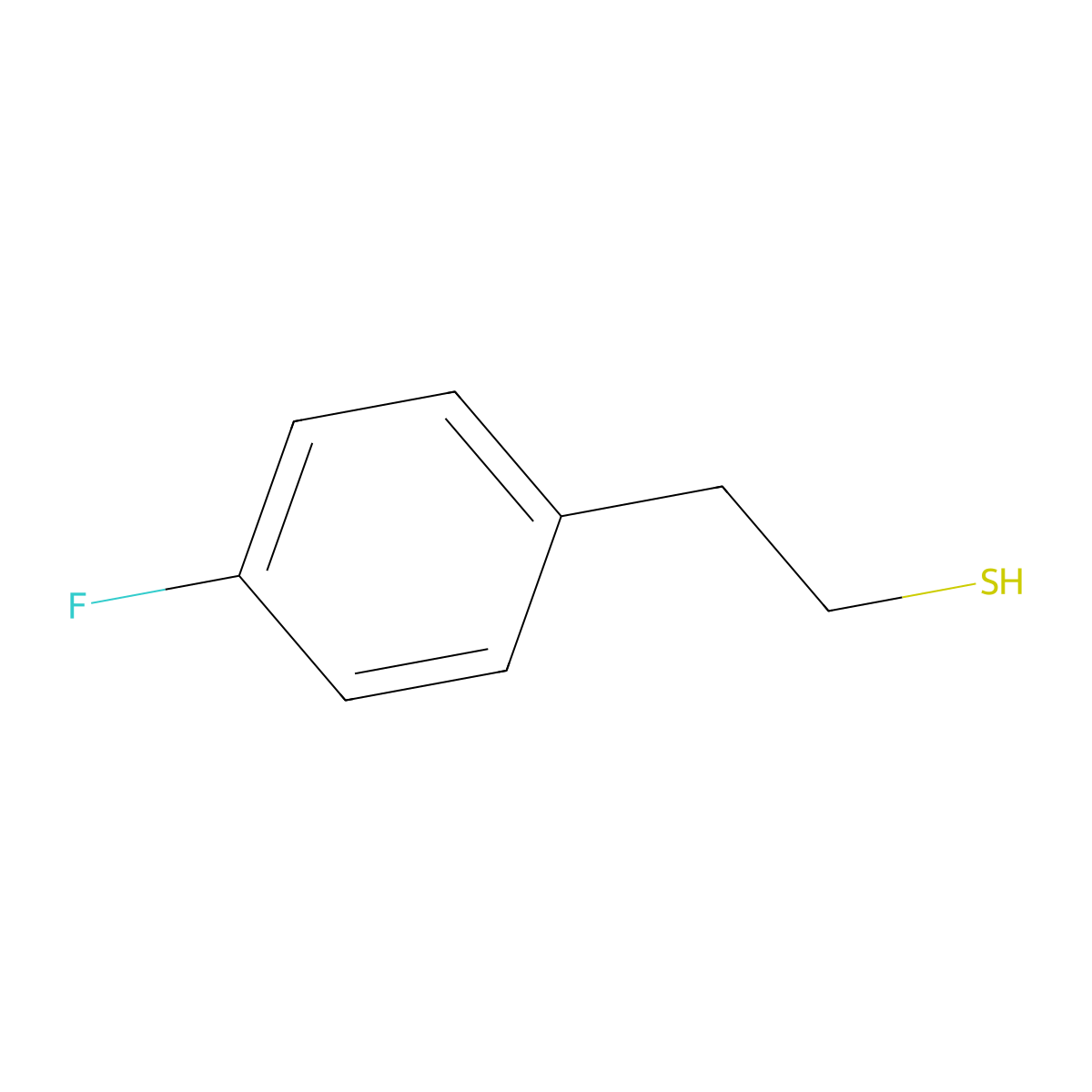 2-(4-Fluorophenyl)ethane-1-thiol molecular structure, CAS 1055303-64-4