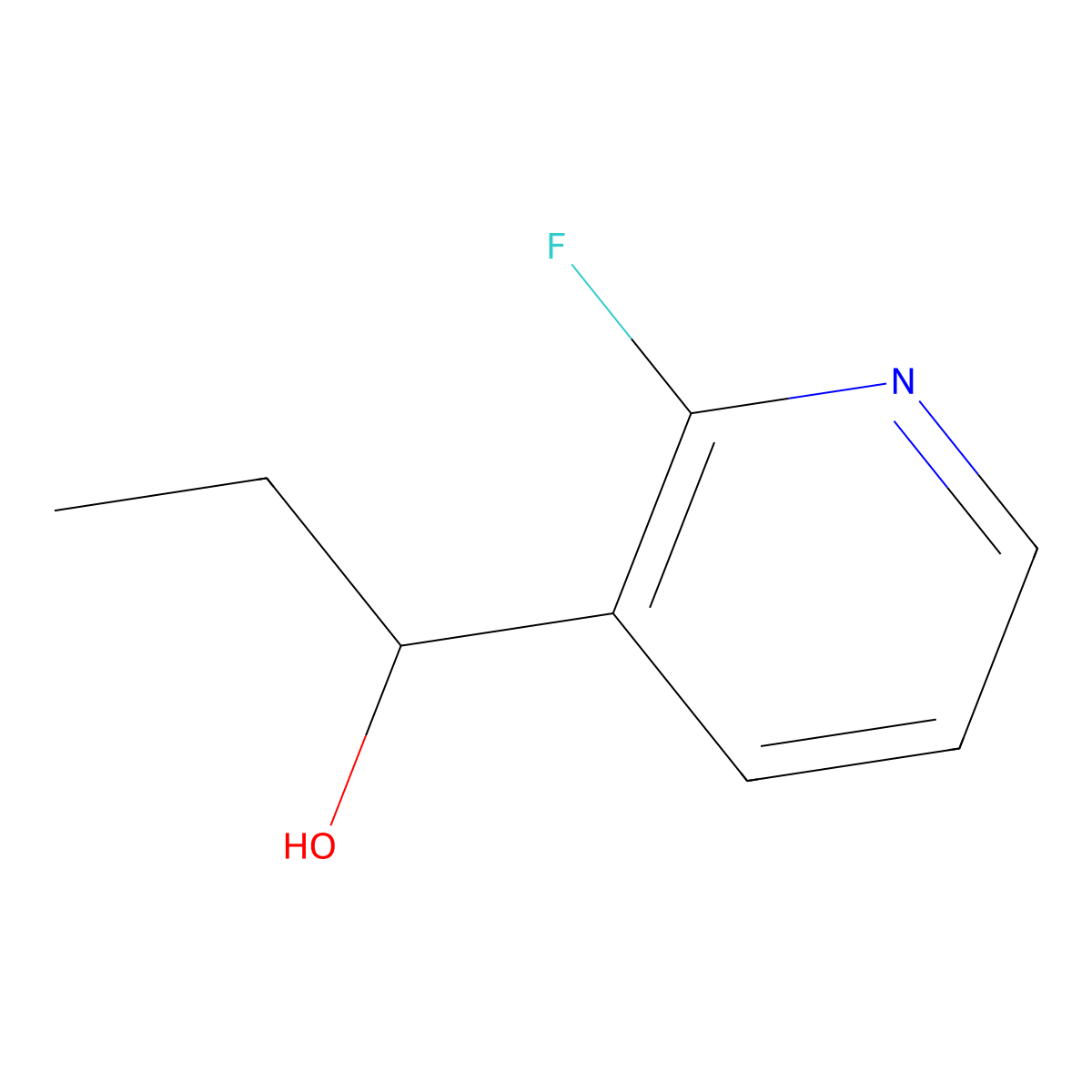 1-(2-Fluoropyridin-3-yl)propan-1-ol molecular structure, CAS 1055306-54-1