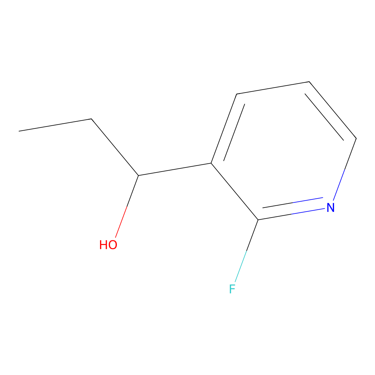 1-(2-Fluoropyridin-3-yl)propan-1-ol molecular structure, CAS 1055306-54-1