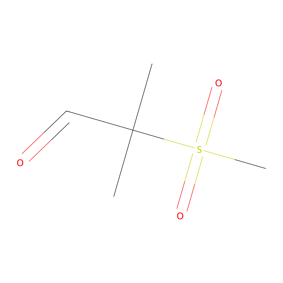 2-Methanesulfonyl-2-methylpropanal molecular structure, CAS 105531-86-0
