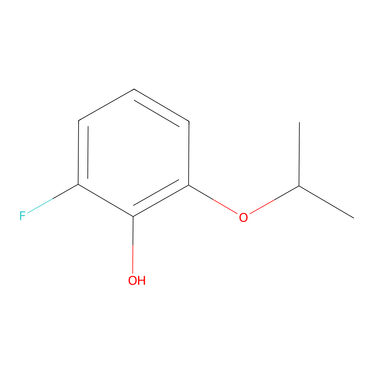 2-Fluoro-6-(propan-2-yloxy)phenol molecular structure, CAS 1055315-24-6