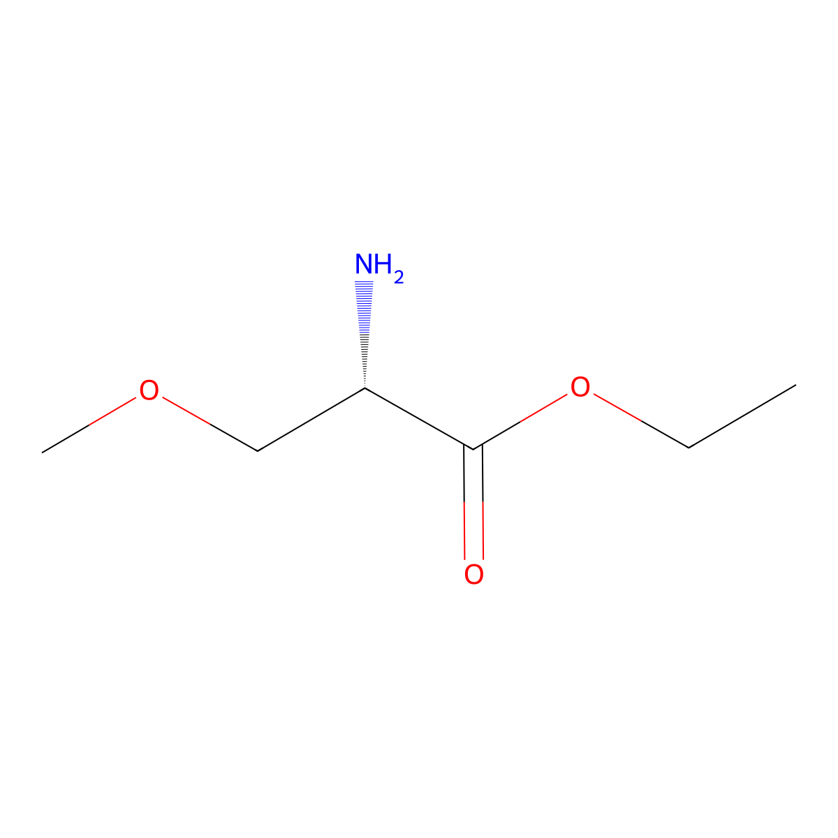 ethyl (2S)-2-amino-3-methoxypropanoate molecular structure, CAS 1055326-47-0