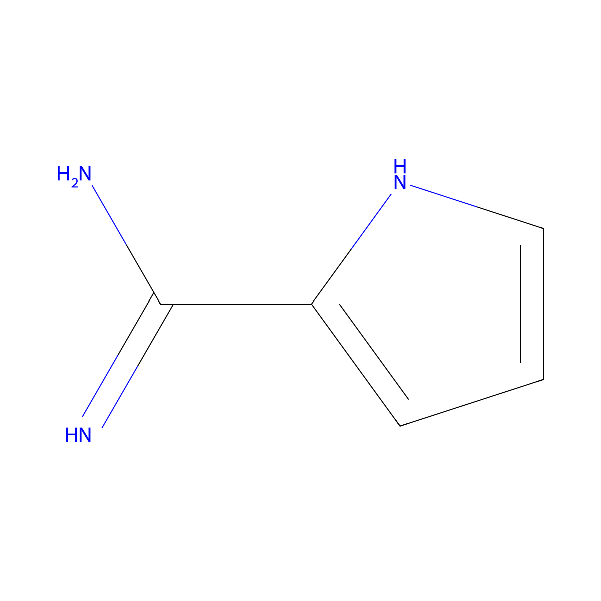 1H-pyrrole-2-carboximidamide molecular structure, CAS 105533-75-3