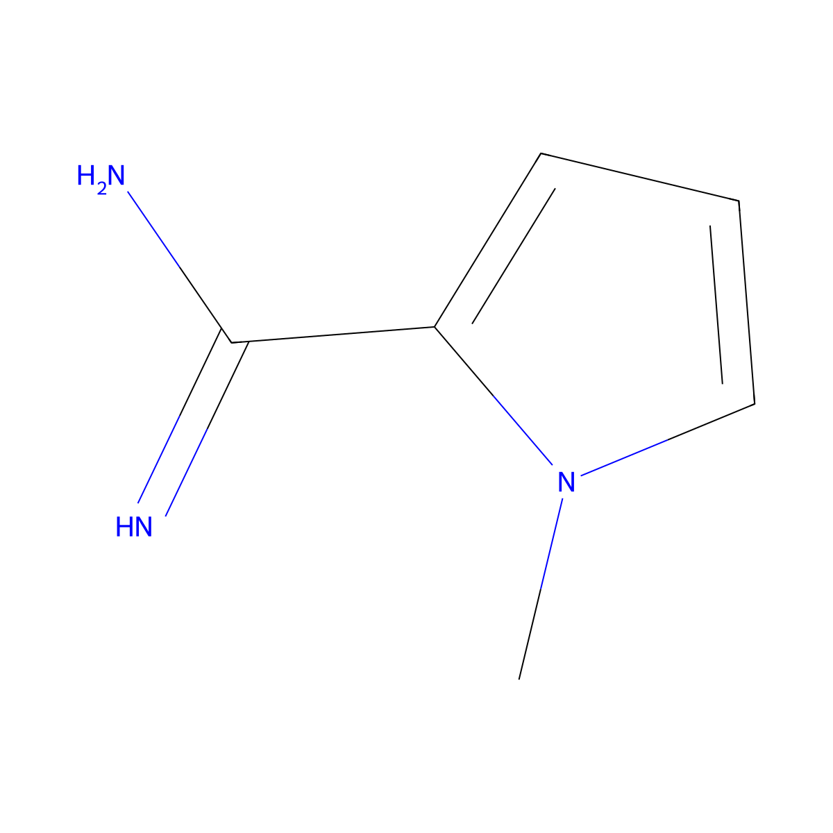 1-Methyl-1H-pyrrole-2-carboximidamide molecular structure, CAS 105533-77-5