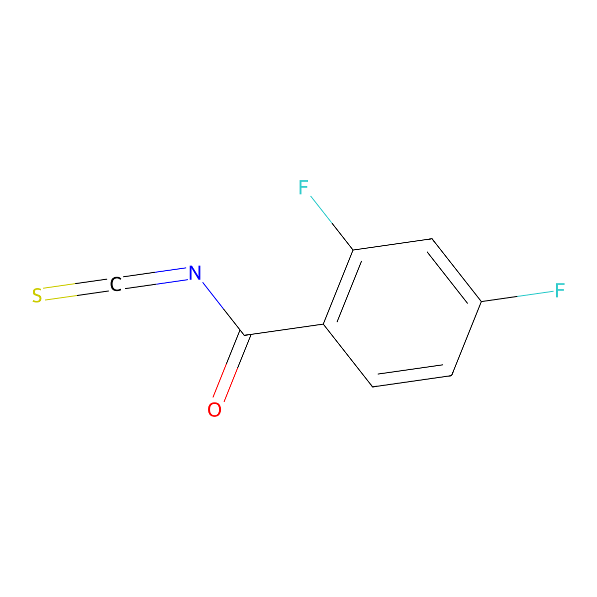 2,4-Difluorobenzoyl isothiocyanate molecular structure, CAS 105534-76-7