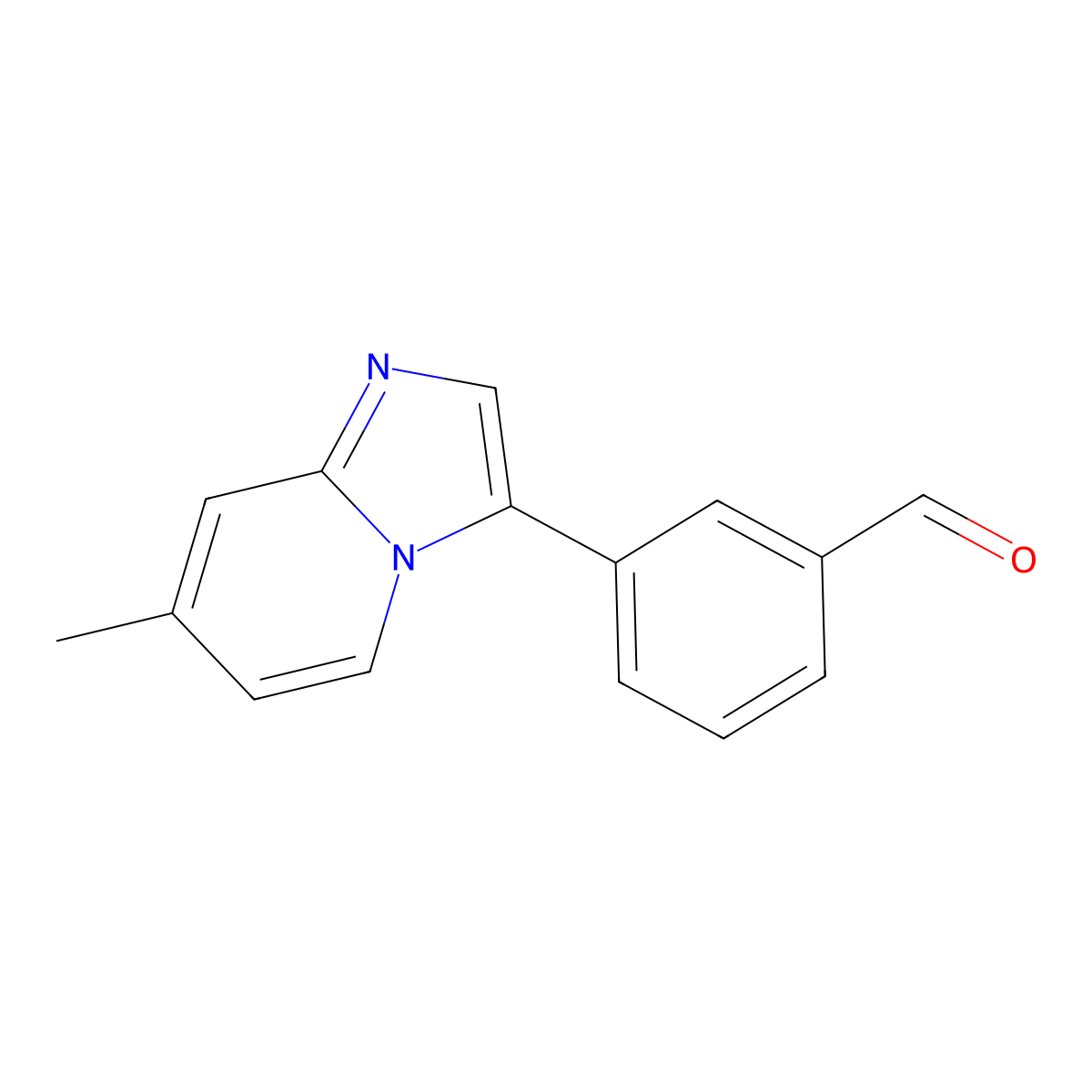 3-(7-Methylimidazo[1,2-a]pyridin-3-yl)benzaldehyde molecular structure, CAS 1055346-75-2