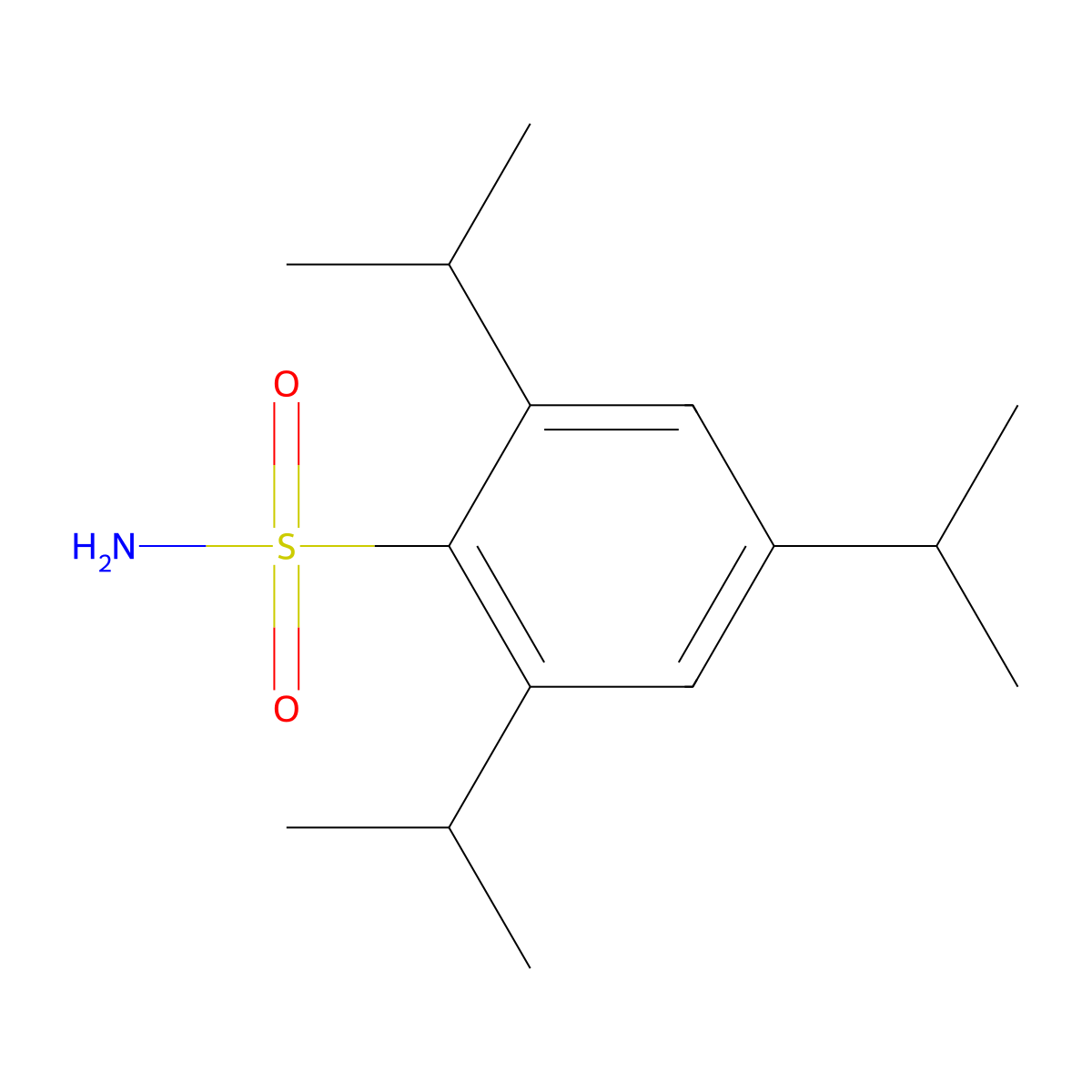 2,4,6-Triisopropylbenzenesulfonamide molecular structure, CAS 105536-22-9