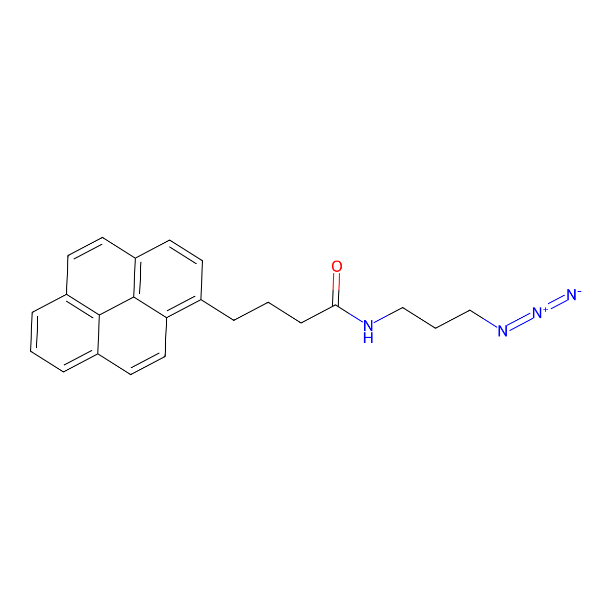 N-(3-azidopropyl)-4-(pyren-1-yl)butanamide molecular structure, CAS 1055361-93-7