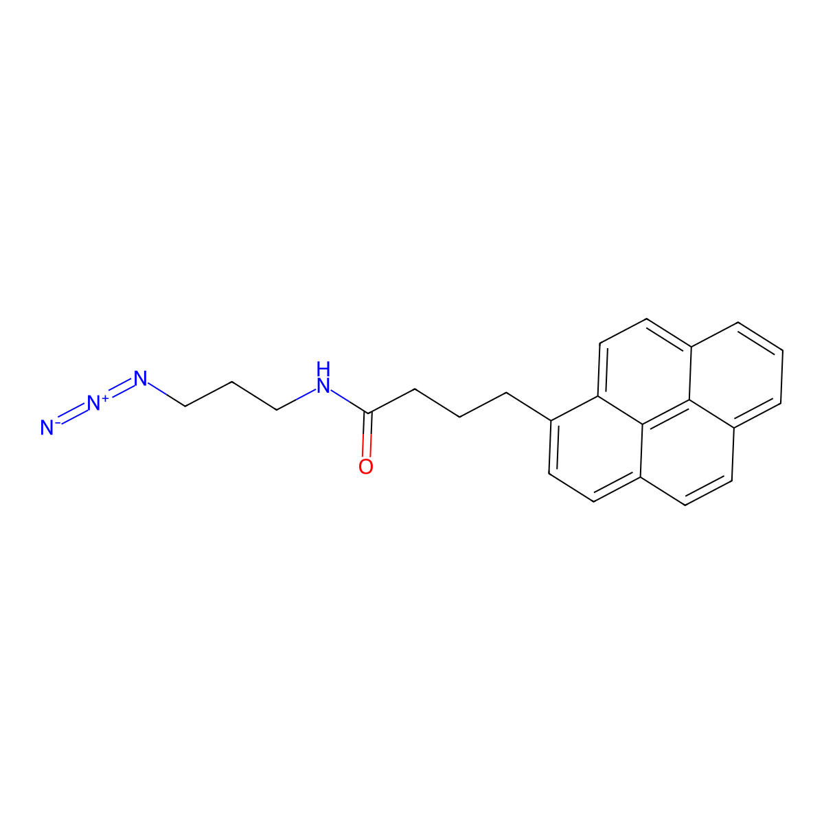 N-(3-azidopropyl)-4-(pyren-1-yl)butanamide molecular structure, CAS 1055361-93-7