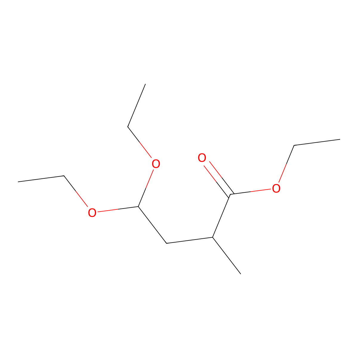 Ethyl 4,4-diethoxy-2-methylbutanoate molecular structure, CAS 105537-47-1