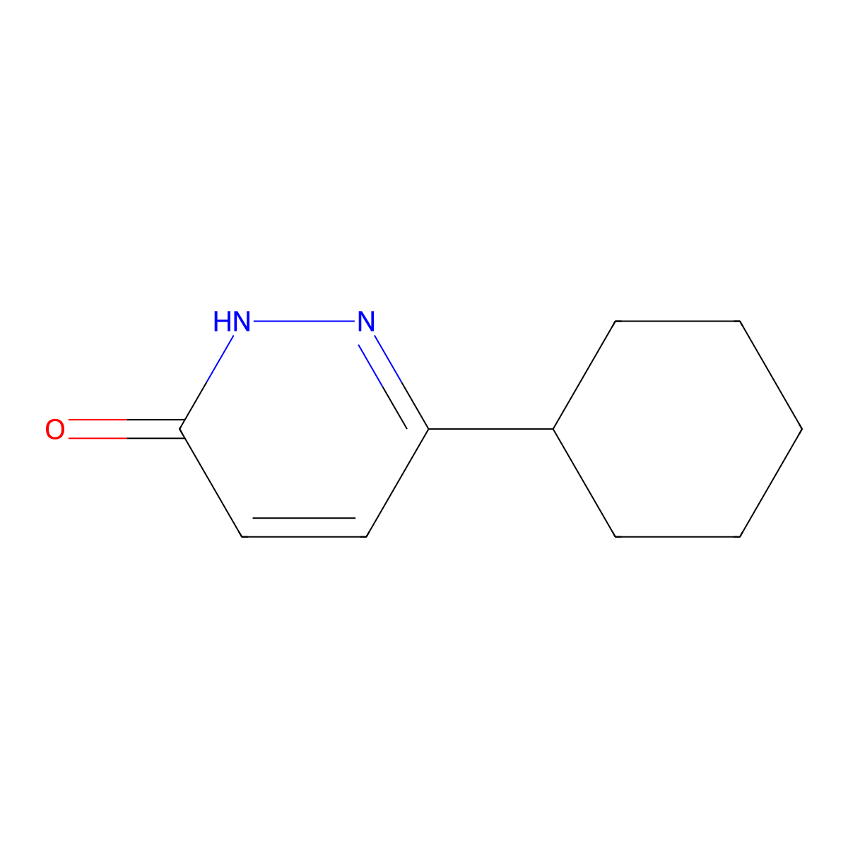 6-Cyclohexylpyridazin-3(2H)-one molecular structure, CAS 105537-90-4