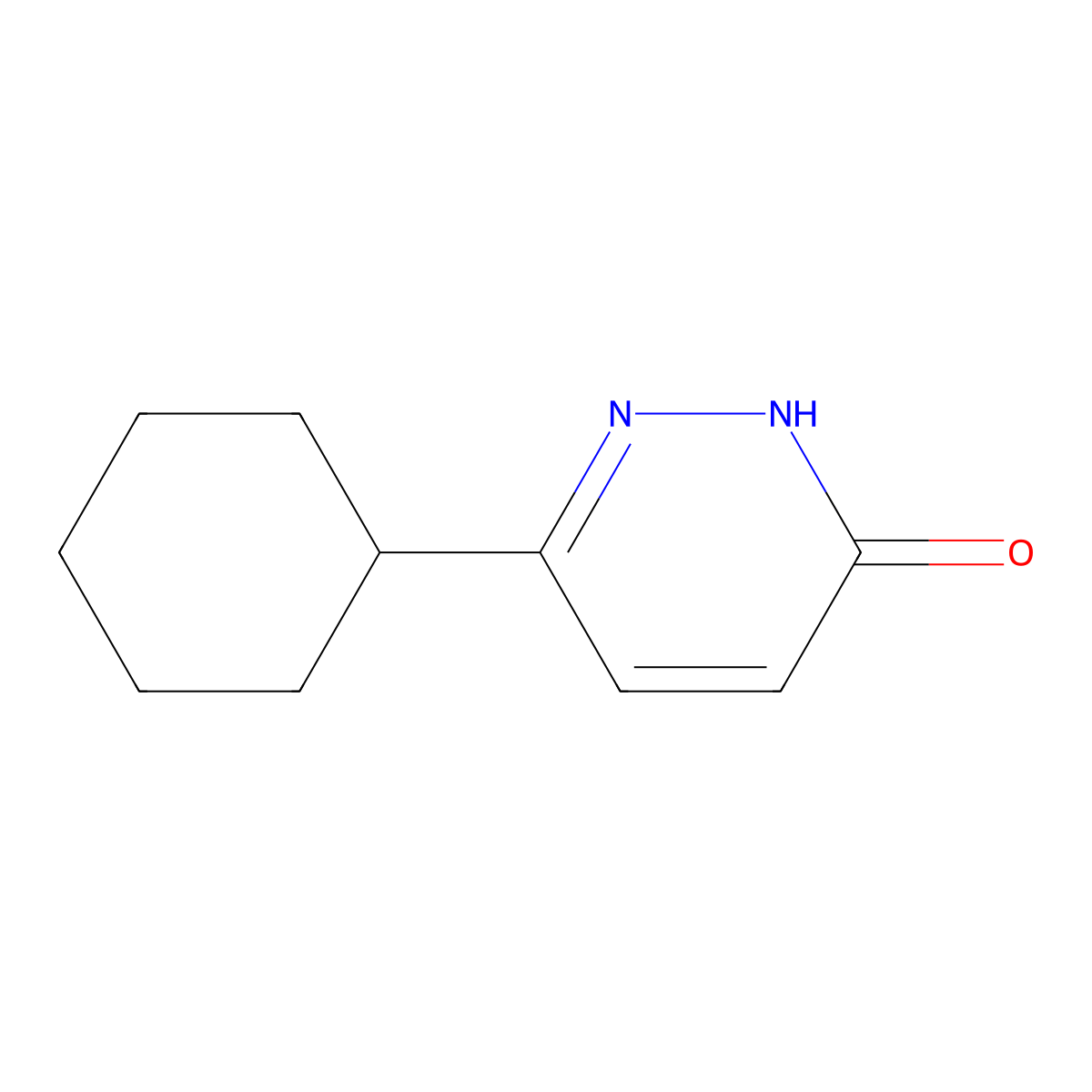6-Cyclohexylpyridazin-3(2H)-one molecular structure, CAS 105537-90-4