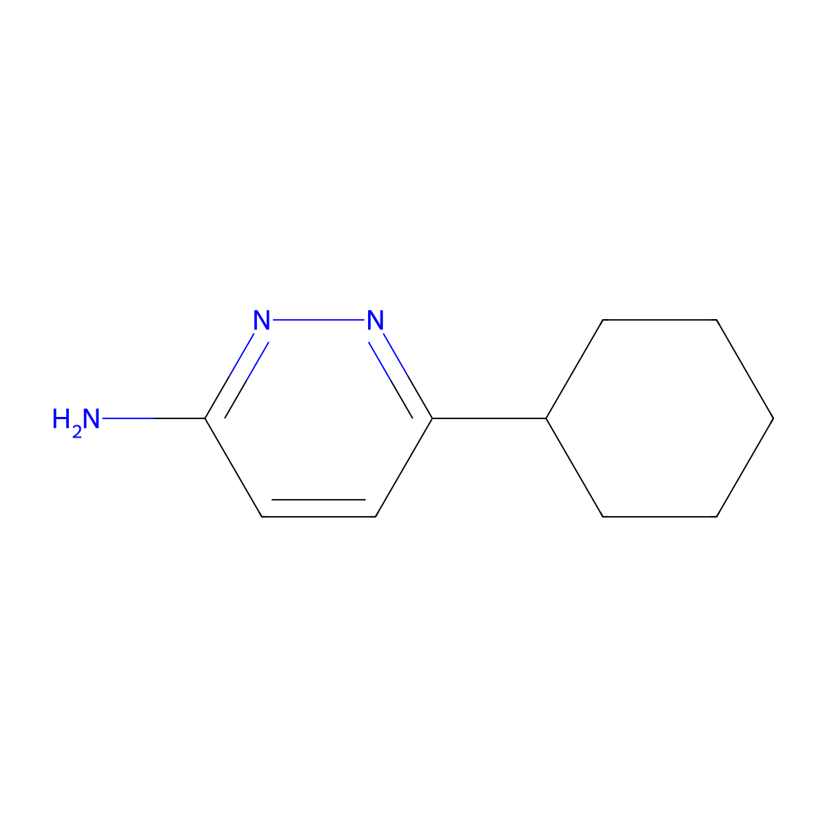 6-Cyclohexylpyridazin-3-amine molecular structure, CAS 105538-00-9