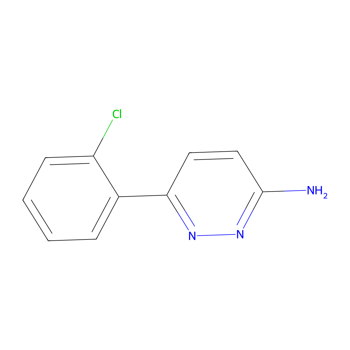 6-(2-Chlorophenyl)pyridazin-3-amine molecular structure, CAS 105538-03-2