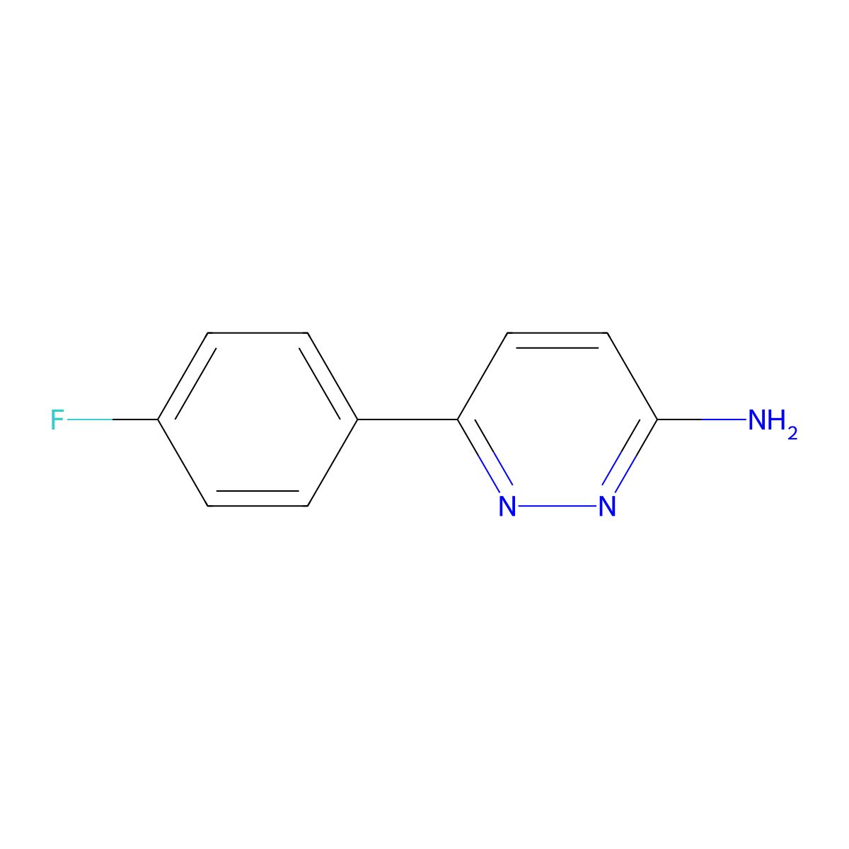 3-Amino-6-(4-fluorophenyl)pyridazine molecular structure, CAS 105538-07-6