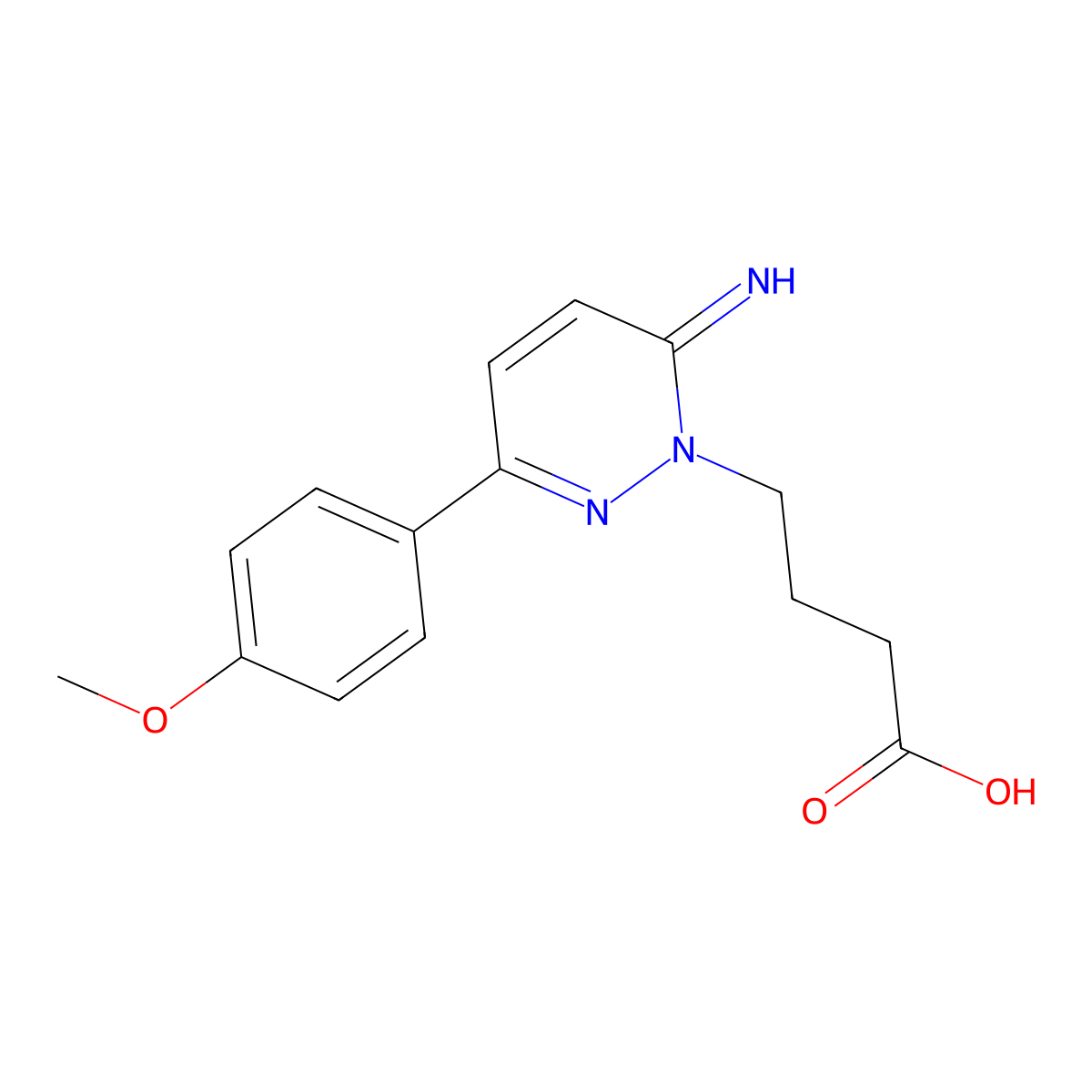 Gabazine free base molecular structure, CAS 105538-73-6