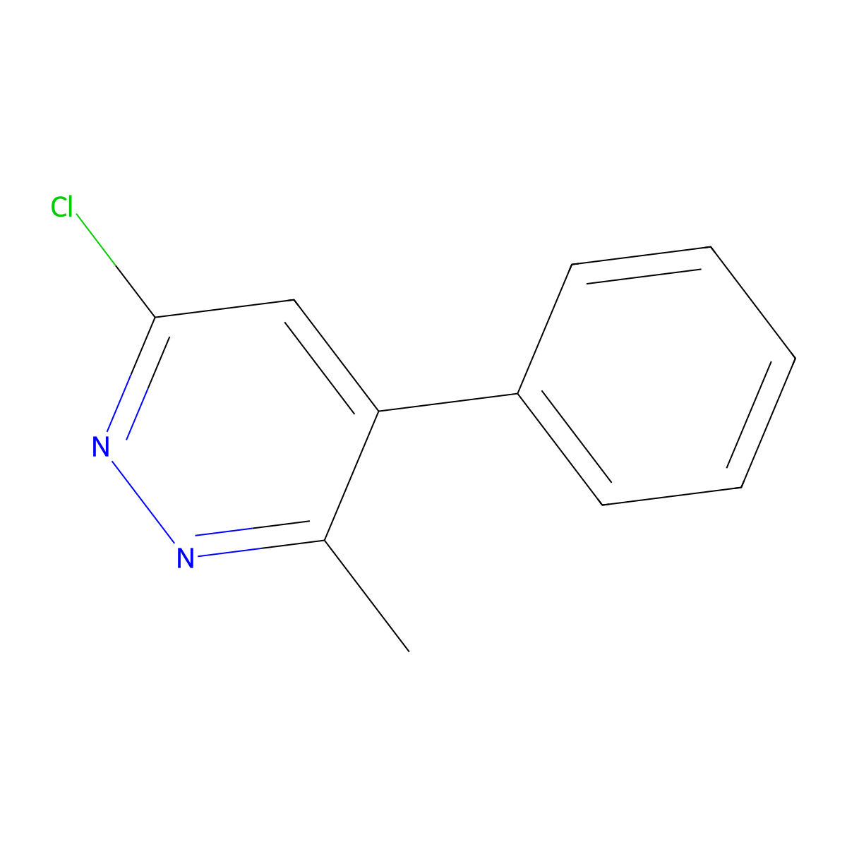6-Chloro-3-methyl-4-phenylpyridazine molecular structure, CAS 105538-79-2