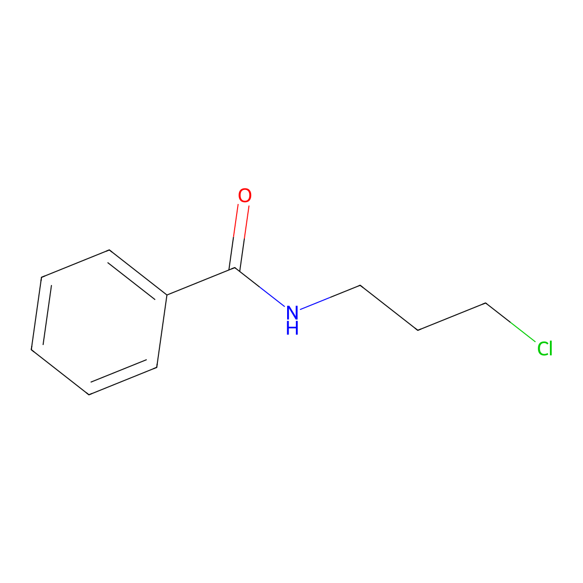 N-(3-chloropropyl)benzamide molecular structure, CAS 10554-29-7