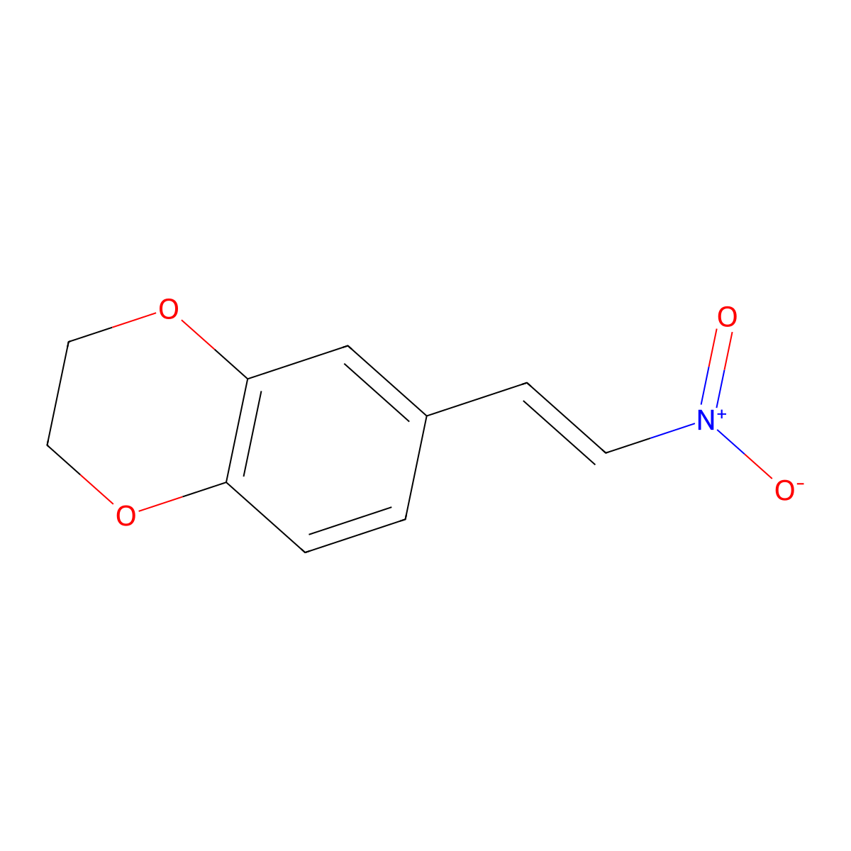 1,4-Benzodioxin,2,3-dihydro-6-(2-nitroethenyl)- molecular structure, CAS 10554-65-1